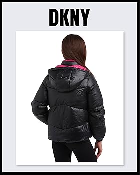 Amazon.com: DKNY Girls' Puffer Jacket - Heavyweight Faux Fur